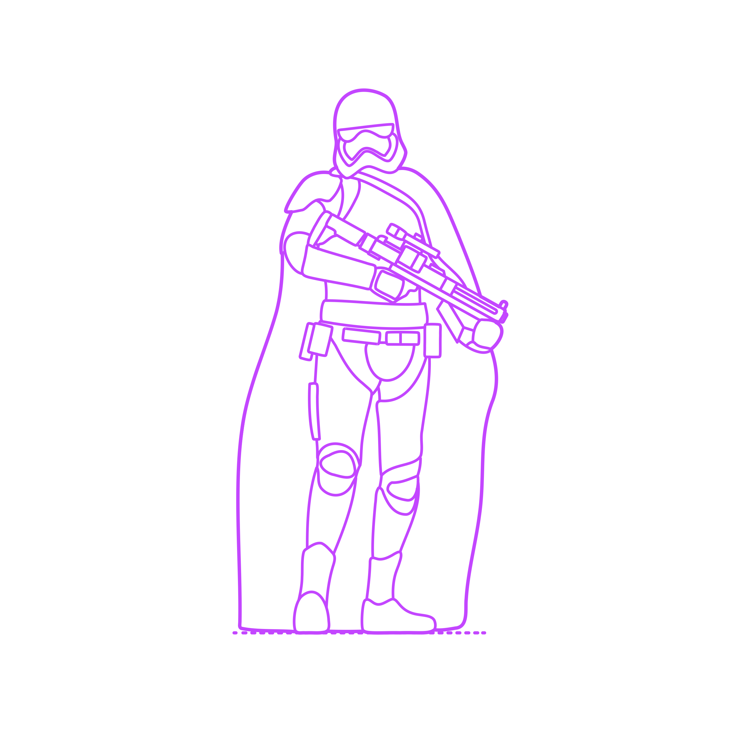 Pop Culture Star Wars Captain Phasma Line Art Illustration Svg Free Vectors